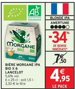 Intermarché Lancelot bière morgane ipa bio offre