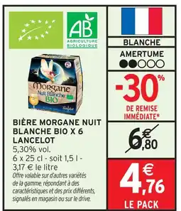 Intermarché Lancelot bière morgane nuit blanche bio offre