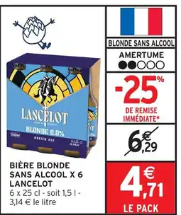 Intermarché Lancelot bière blonde sans alcool x 6 offre