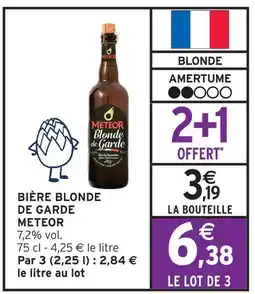 Intermarché Meteor bière blonde de garde offre