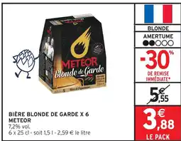 Intermarché Meteor bière blonde de garde x 6 offre