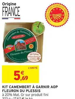 Intermarché Fleuron du plessis kit camembert à garnir aop offre