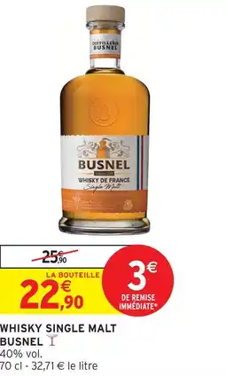 Intermarché Busnel whisky single malt offre