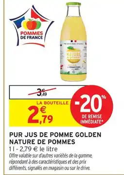 Intermarché Nature de pommes pur jus de pomme golden offre