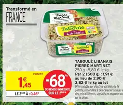 Intermarché Pierre martinet taboulé libanais offre