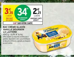 Intermarché La laitière bac crème glacée vanille bourbon offre