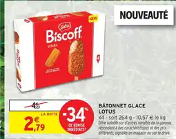 Intermarché Lotus bâtonnet glace offre