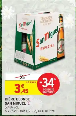 Intermarché San miguel bière blonde offre