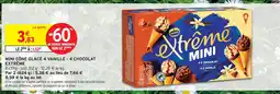 Intermarché Nestlé extrême mini cône glacé 4 vanille - 4 chocolat offre