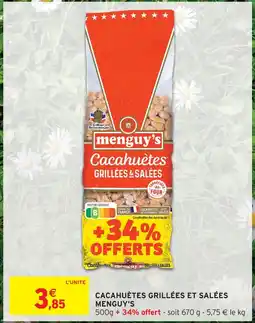 Intermarché Menguy's cacahuètes grillées et salées offre