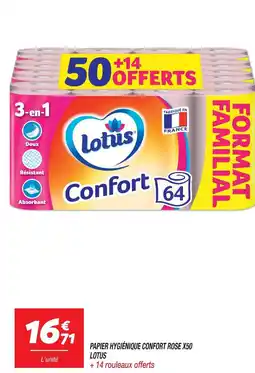 Netto Lotus papier hygiénique confort rose offre