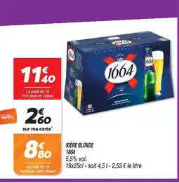 Netto 1664 bière blonde offre