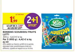 Intermarché Lutti bonbons scoubidou fruits offre