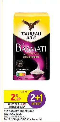 Intermarché Taureau ailé riz basmati du penjab offre