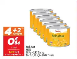 Netto Netto maïs doux sans sucres ajoutés offre