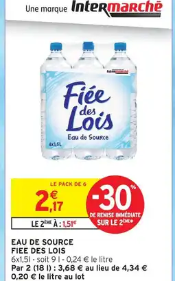 Intermarché Fiee des lois eau de source offre