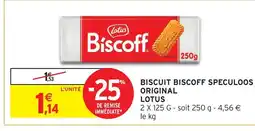 Intermarché Lotus biscuit biscoff speculoos original offre