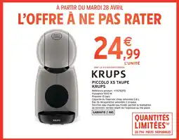 Intermarché Krups piccolo xs taupe offre