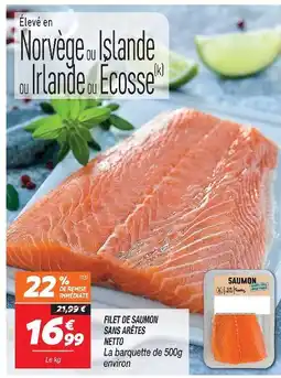 Netto Netto filet de saumon sans arêtes offre
