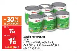 Netto Netto haricots verts très fins offre