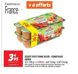 Netto Andros dessert fruité pomme nature - pomme/fraise offre