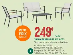 Botanic Salon bas mimosa 4 places offre