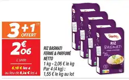 Netto Netto riz basmati ferme & parfumé offre