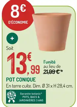 Botanic Pot conique offre