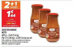 Netto Netto sauce bolognaise offre