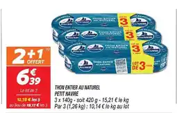 Netto Petit navire thon entier au naturel offre