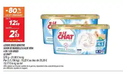 Netto Le chat lessive discs sensitive savon de marseille & aloe vera offre