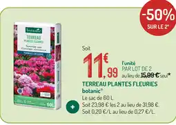 Botanic Botanic terreau plantes fleuries offre