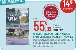 Botanic Taste of the wild croquettes pour chien adulte sans céréales offre