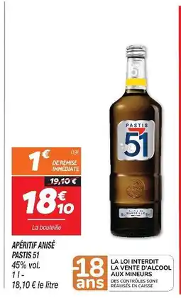 Netto Pastis 51 apéritif anisé offre