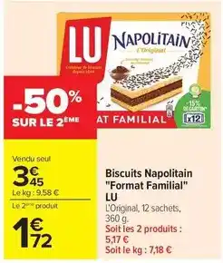 Carrefour Drive Lu - biscuits napolitain format familial offre