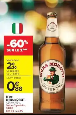 Carrefour Drive Moretti - bière offre
