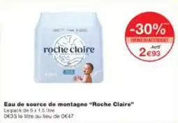 Monop' Eau de source de montagne roche claire offre