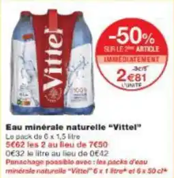 Monop' Eau minérale naturelle vittel offre