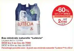 Monop' Eau minérale naturelle lutecia offre