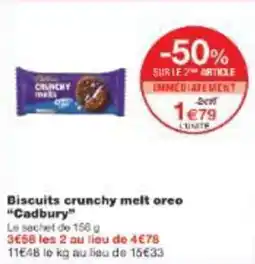 Monop' Biscuits crunchy melt oreo cadbury offre