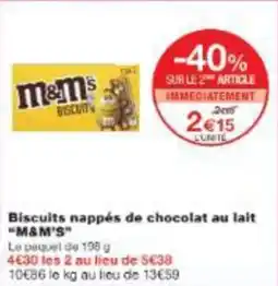 Monop' Biscuits nappés de chocolat au lait m&m's offre