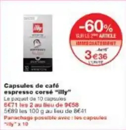 Monop' Capsules de café espresso corsé illy offre