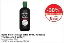 Monop' Huile d'olive vierge extra 100% italienne italians do it better offre