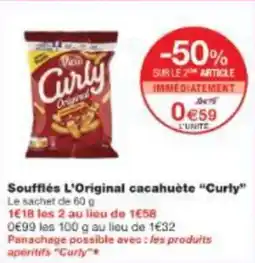 Monop' Soufflés l'original cacahuète curly offre
