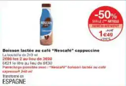 Monop' Boisson lactée au café nescafé cappuccino offre