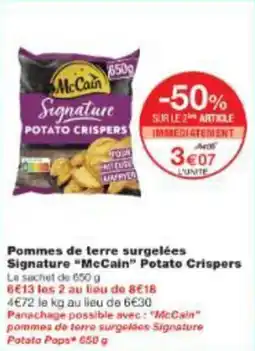 Monop' Pommes de terre surgelées signature mccain potato crispers offre