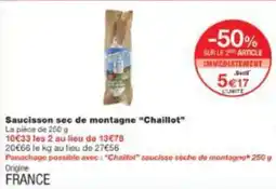 Monop' Saucisson sec de montagne chaillot offre