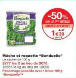 Monop' Mache et roquette bonduelle offre
