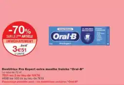 Monop' Dentifrice pro expert extra menthe fraiche oral-b offre