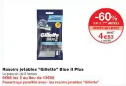 Monop' Rasoirs jetables gillette blue ii plus offre